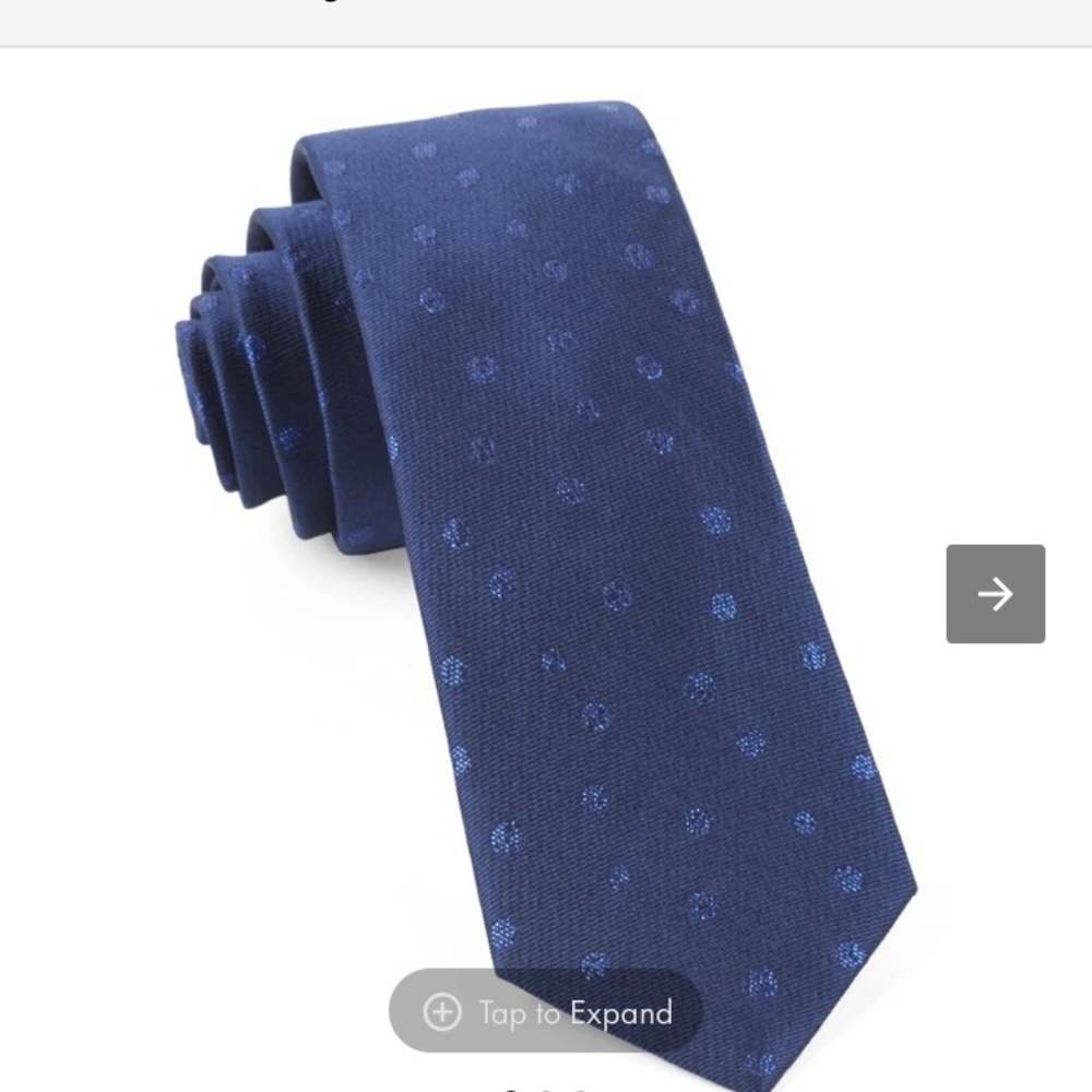 Beautiful Skinny navy polka dot tie from Tie Bar
